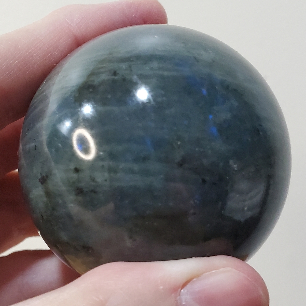 Labradorite Crystal Sphere 59mm - Picture 9 of 13